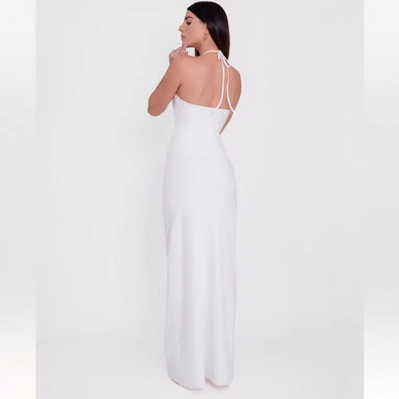 AMAZING MAE White Floral Cutout Maxi Dress - Picture 2 of 6